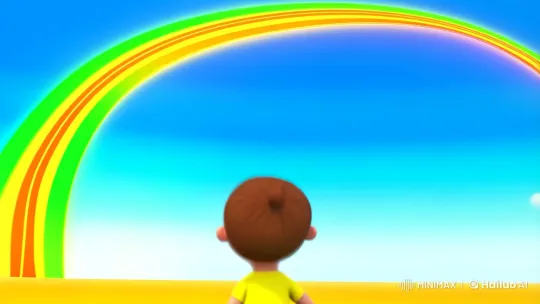 Child's Magical Journey Through a Colorful Rainbow – AI Generated Video | Hailuo AI
