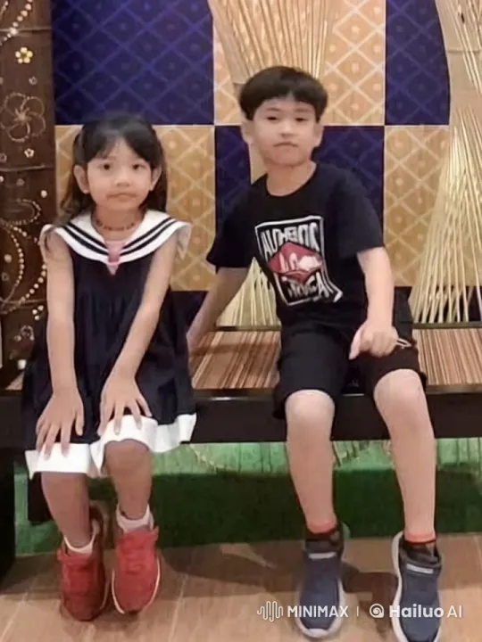 Children Displaying Energetic Kungfu Skills on Bench – AI Generated Video | Hailuo AI