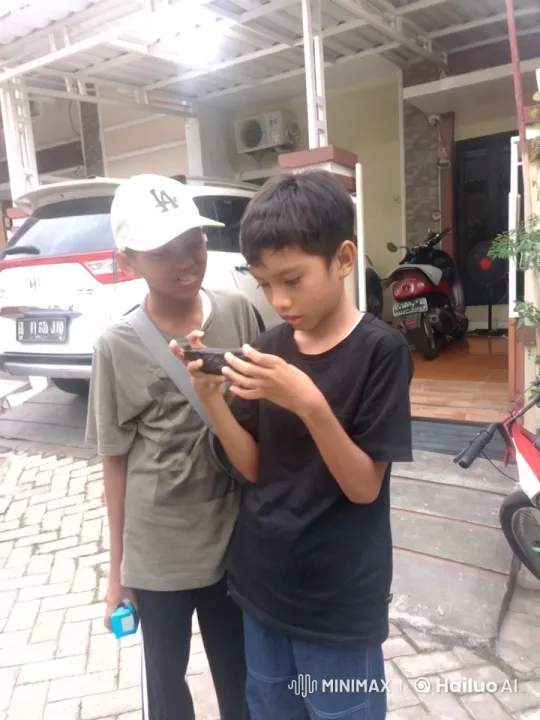 Kids' Playful Kungfu Scene Outside a House – AI Generated Video | Hailuo AI
