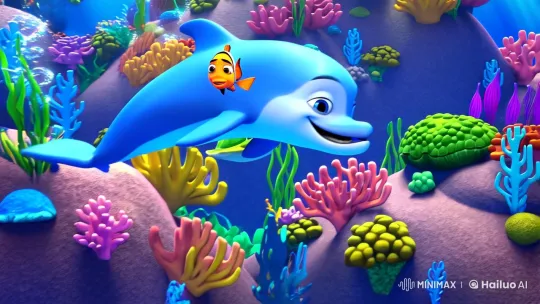 Vibrant Cartoonish Underwater Adventure – AI Generated Video | Hailuo AI