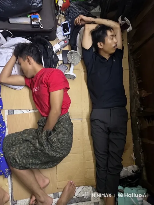 Affectionate Moment Between Two Men in Cluttered Room – AI Generated Video | Hailuo AI