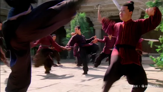 Kung Fu Masters Engage in Dynamic Battle in Ancient Courtyard – AI Generated Video | Hailuo AI