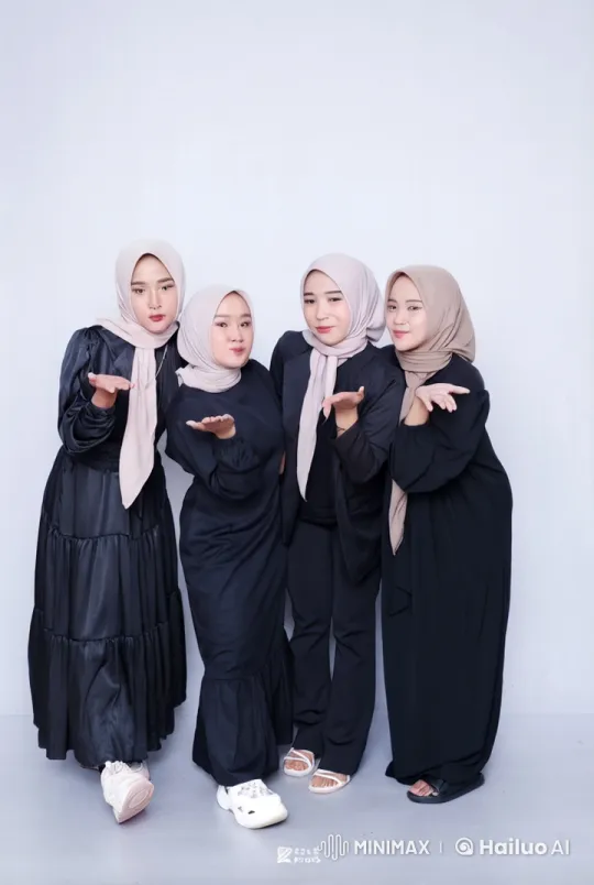 Four Women Perform Synchronized Kung Fu in Elegant Showcase – AI Generated Video | Hailuo AI