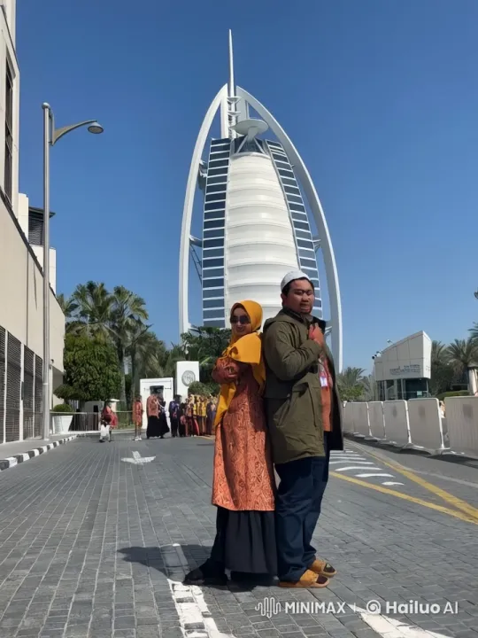 Kung Fu Duo Showcases Skills in Dubai's Iconic Setting – AI Generated Video | Hailuo AI