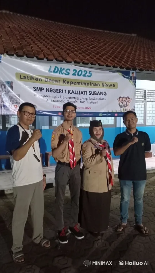 LDKS 2025: Student Leadership Training Event at SMP Negeri 1 Kalijati – AI Generated Video | Hailuo AI
