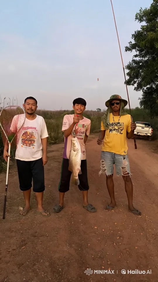 Rural Kung Fu Showdown with Fishing Gear – AI Generated Video | Hailuo AI