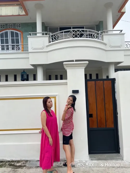 Women's Kung Fu Fight in Front of Modern House – AI Generated Video | Hailuo AI