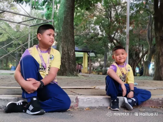 Boys Practice Kungfu in Peaceful Park Setting – AI Generated Video | Hailuo AI