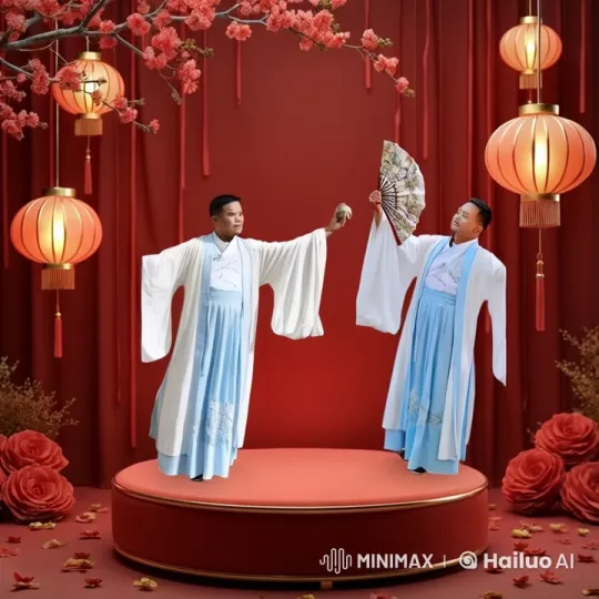 Chinese Traditional Dance Performance in Festive Ambiance – AI Generated Video | Hailuo AI