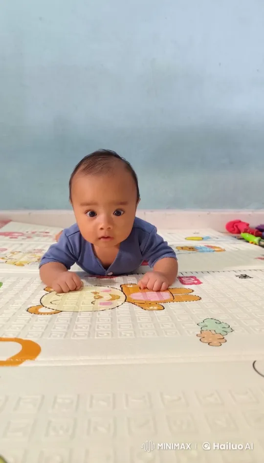 Baby Mimics Kungfu Moves on Play Mat – AI Generated Video | Hailuo AI