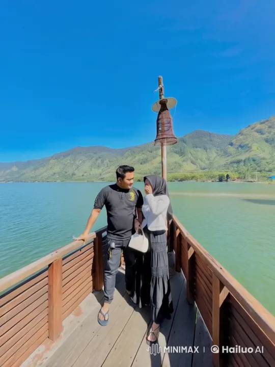 Couple Combines Martial Arts and Romance on Serene Lake Pier – AI Generated Video | Hailuo AI