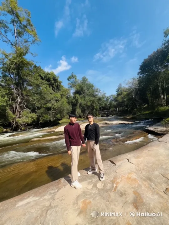 Martial Arts Display on Rock Amidst Nature – AI Generated Video | Hailuo AI