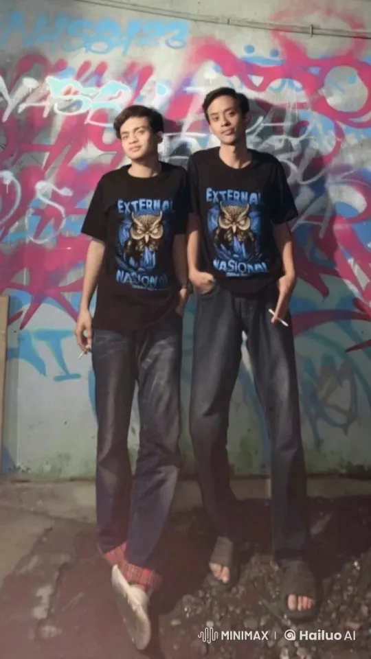 Young Men Display Martial Arts Skills in Graffiti-Backed Fight Scene – AI Generated Video | Hailuo AI