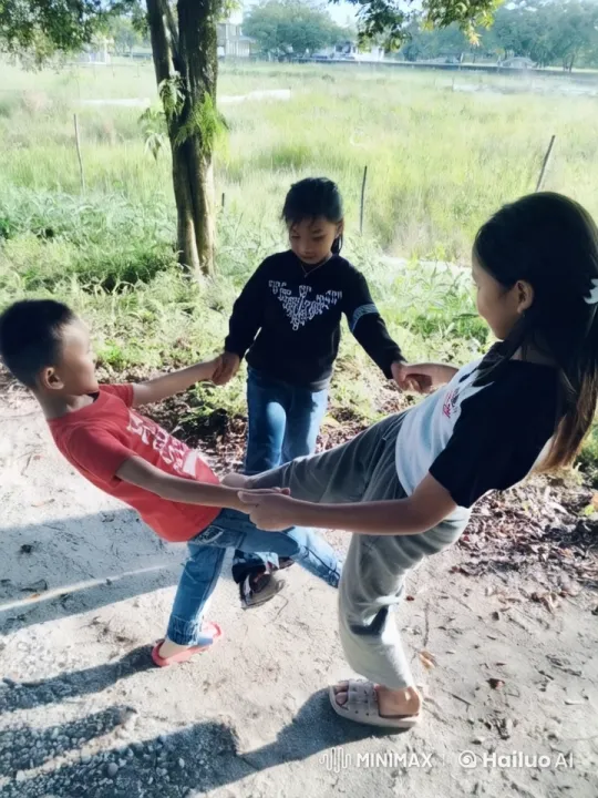 Children Playfully Mimic Kungfu in Lush Nature – AI Generated Video | Hailuo AI