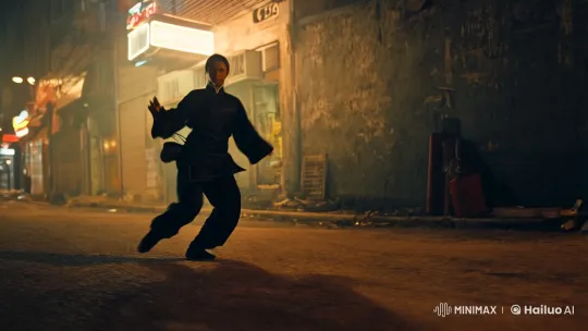 Martial Arts Mastery in Urban Alley Setting – AI Generated Video | Hailuo AI