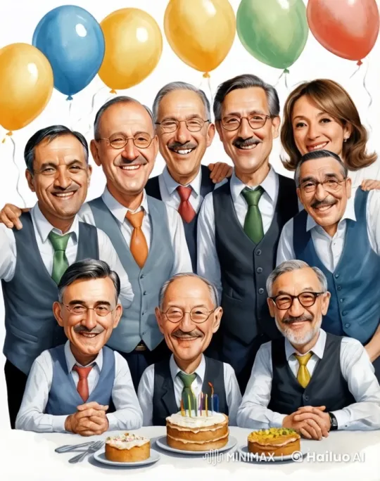 Friends Celebrate with Coordinated Outfits and Cake – AI Generated Video | Hailuo AI