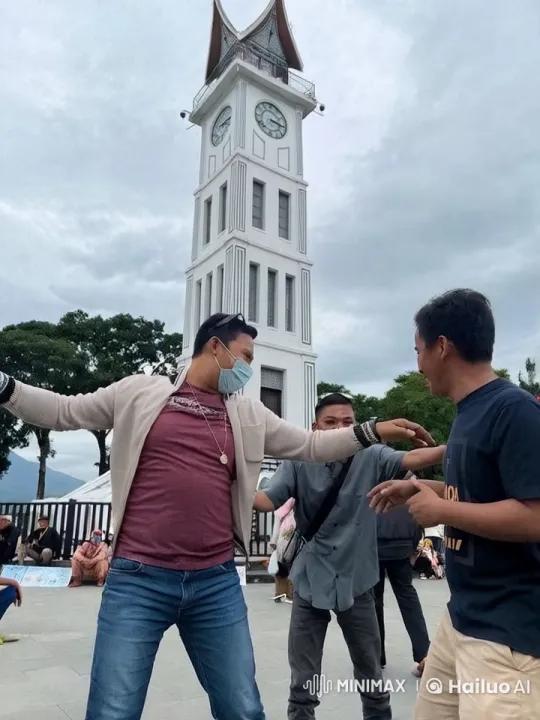 Kungfu Display Near Ornate Clock Tower – AI Generated Video | Hailuo AI