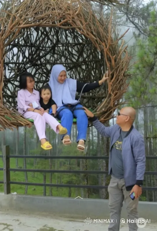 Family Performs Kungfu in Enchanting Forest Swing – AI Generated Video | Hailuo AI