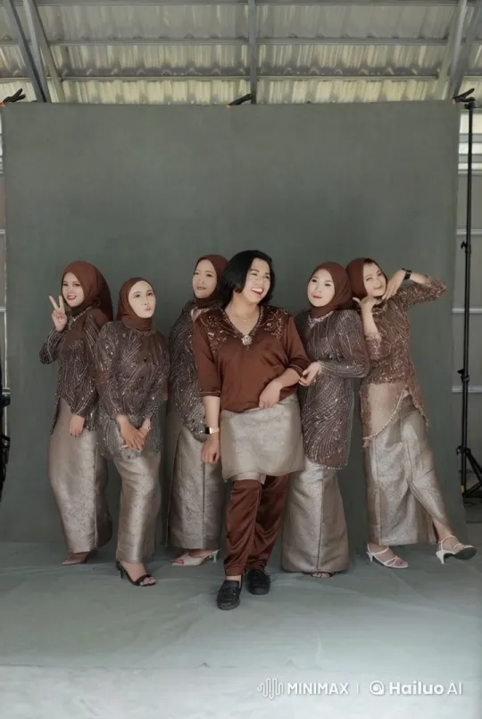 Women in Traditional Attire Perform Martial Arts Poses – AI Generated Video | Hailuo AI
