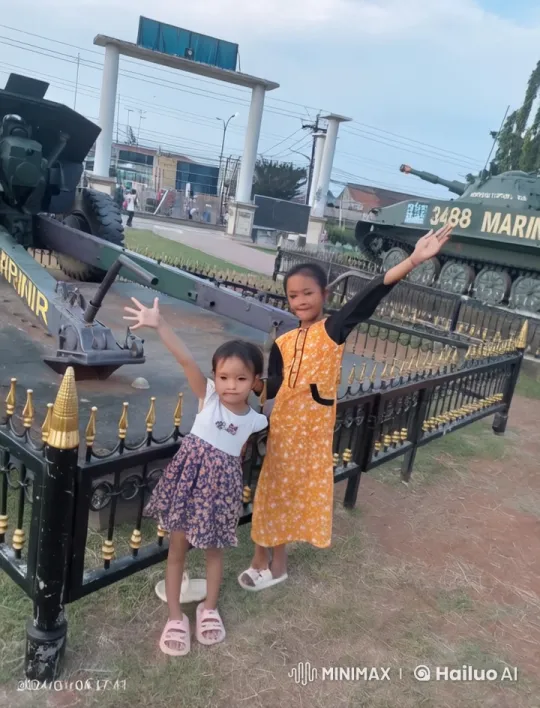 Children Mimic Kungfu in Front of Military Vehicles – AI Generated Video | Hailuo AI