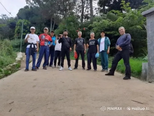 Seven Hikers Enjoy Scenic Mountain Path – AI Generated Video | Hailuo AI