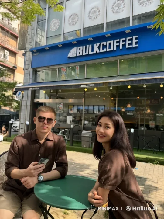 Intense Kung Fu Combat Outside BULKCOFFEE Café – AI Generated Video | Hailuo AI