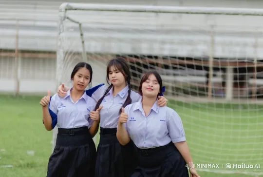 Students Showcase Martial Arts Skills on Soccer Field – AI Generated Video | Hailuo AI