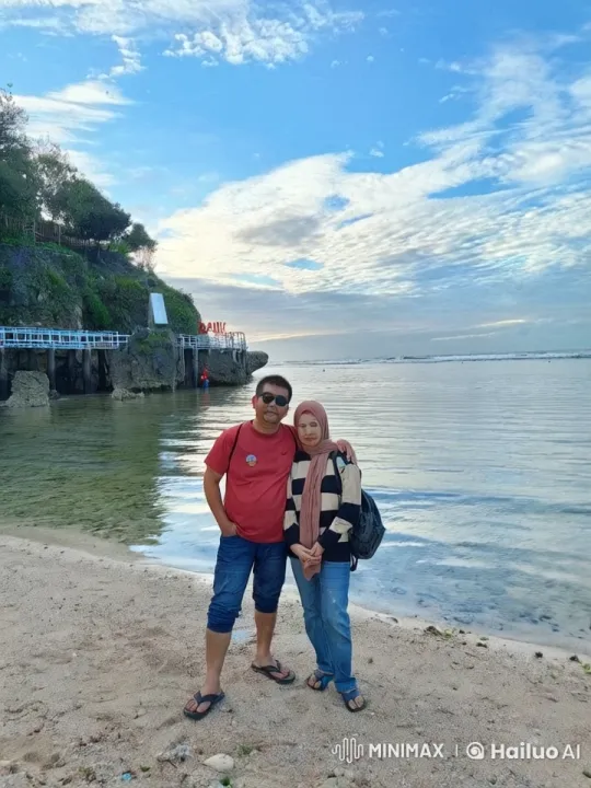 Calm Beach with Couple Practicing Kung Fu – AI Generated Video | Hailuo AI
