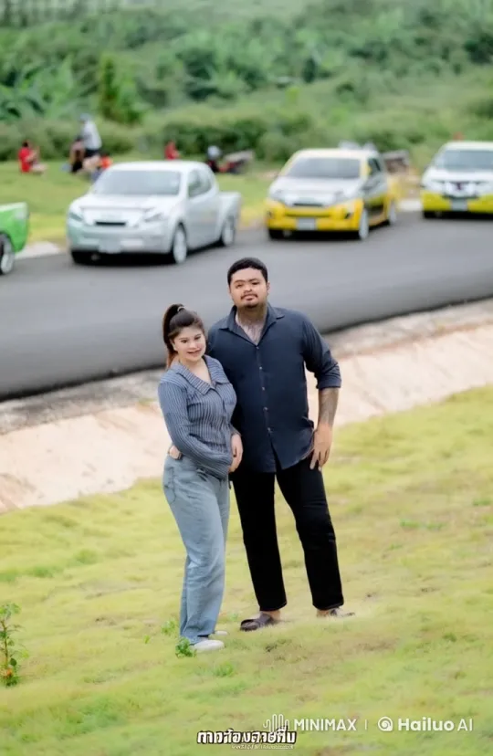 Couple Demonstrates Dynamic Kung Fu Moves on Grass Slope – AI Generated Video | Hailuo AI
