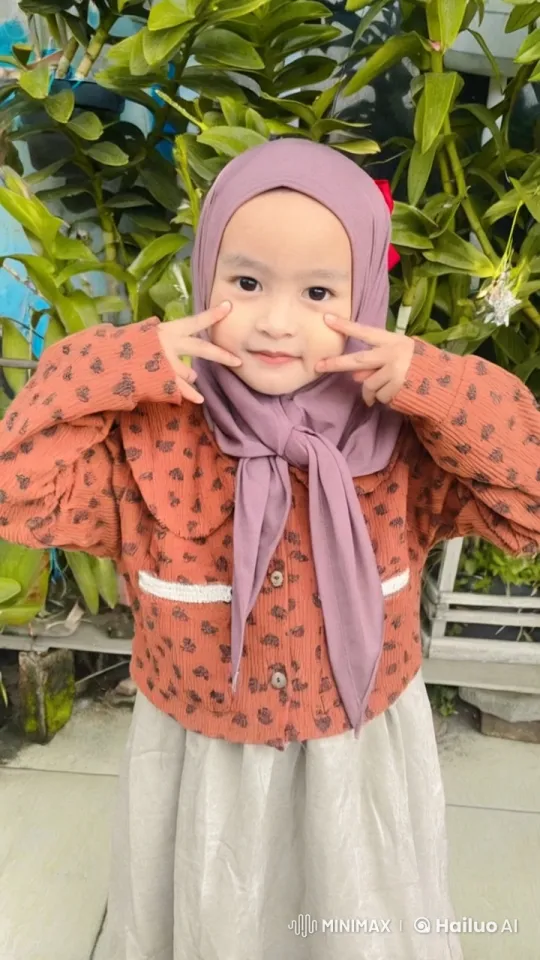 Playful Girl in Orange Sweater Shows Energetic Moves – AI Generated Video | Hailuo AI