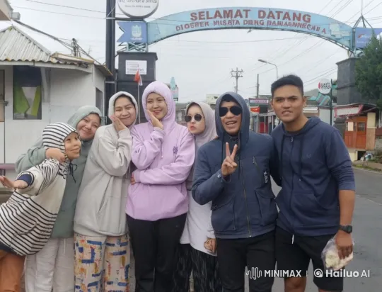 Kungfu Display by Six Under 'Selamat Datang' Sign – AI Generated Video | Hailuo AI