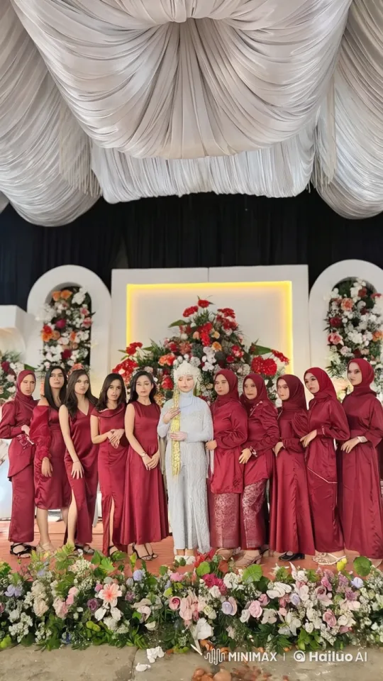 Elegant Maroon Attire Kungfu Performance on Decorated Stage – AI Generated Video | Hailuo AI