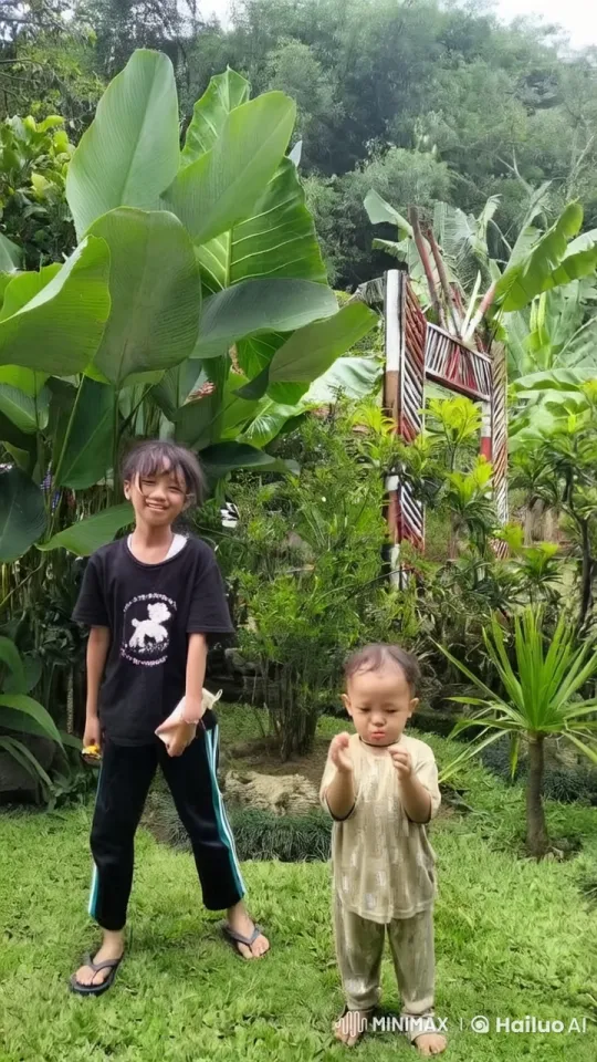 Children Practice Kungfu in a Lush Garden – AI Generated Video | Hailuo AI