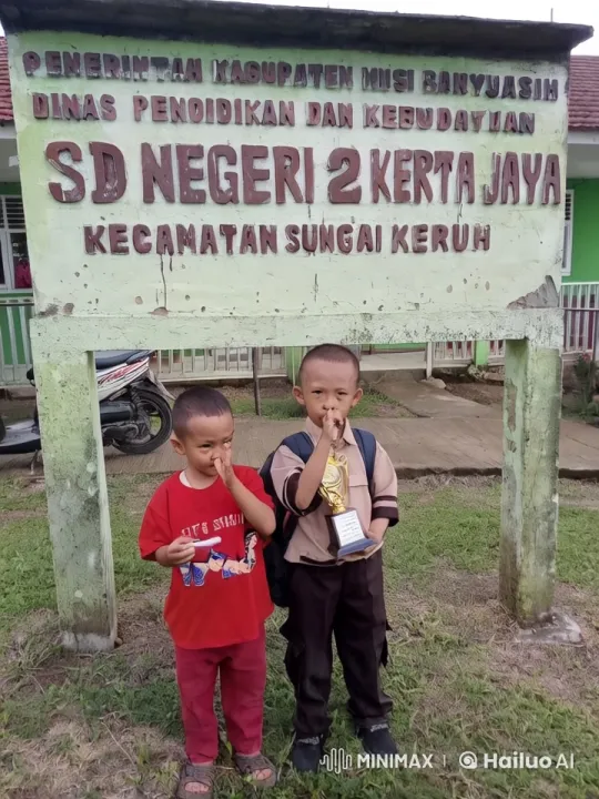 Children Practice Kungfu in Front of School Sign – AI Generated Video | Hailuo AI