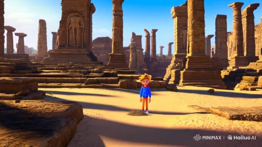 Boy Discovers Mystical Lamp in Ancient Ruins – AI Generated Video | Hailuo AI