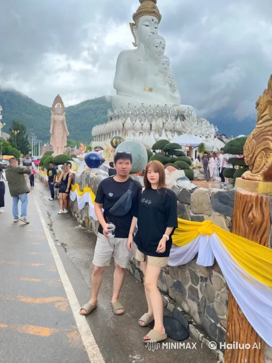Martial Arts Performance in Front of Buddha Statue – AI Generated Video | Hailuo AI