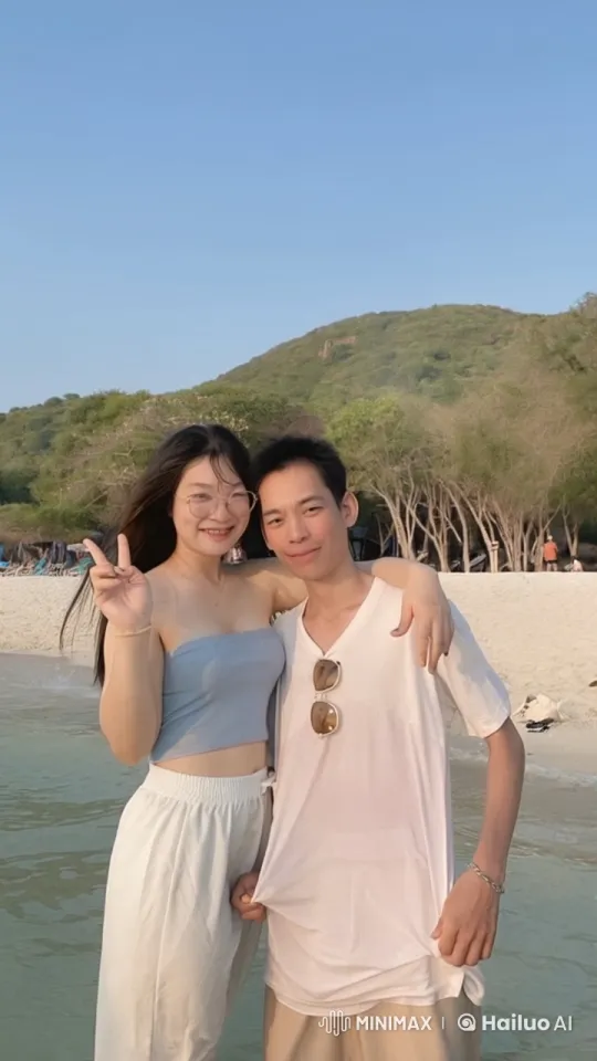Couple Display Martial Arts on Beach with Dramatic Skill – AI Generated Video | Hailuo AI