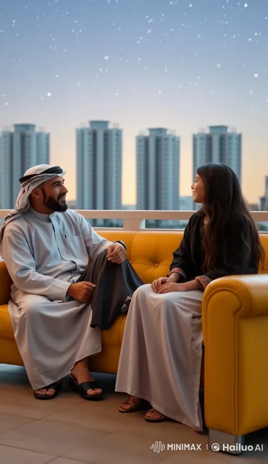 Father-Daughter Storytelling on Urban Porch – AI Generated Video | Hailuo AI