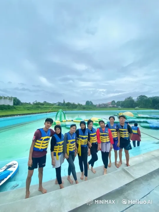 Friends Display Martial Arts at Water Park – AI Generated Video | Hailuo AI