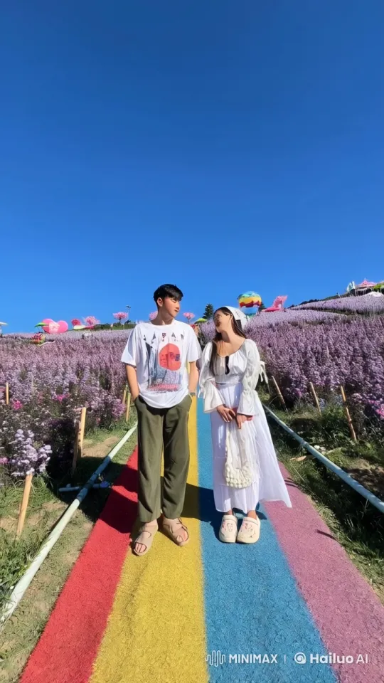 Kung Fu Fight in a Field of Purple Flowers – AI Generated Video | Hailuo AI