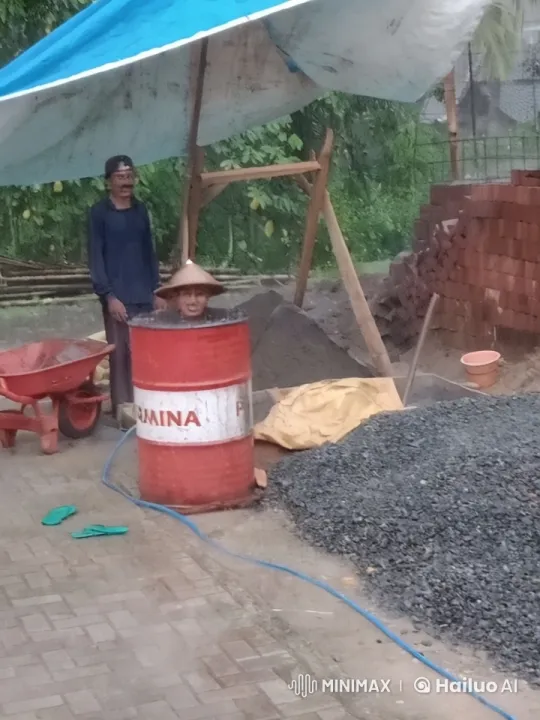 Construction Worker Performs Martial Arts Dance at Site – AI Generated Video | Hailuo AI