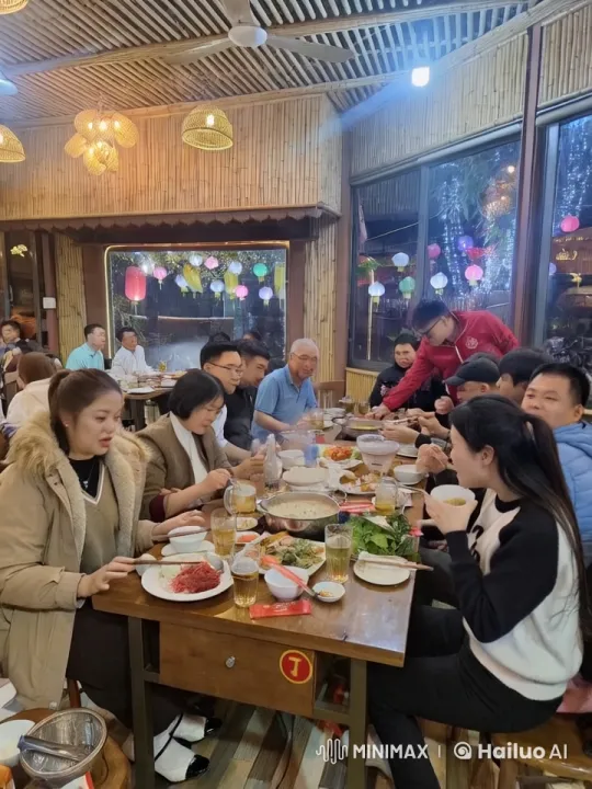Bamboo Restaurant Hosts Joyful Martial Arts Display – AI Generated Video | Hailuo AI