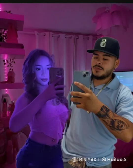 Young Couple Embraces in Cozy, Colorful Room – AI Generated Video | Hailuo AI