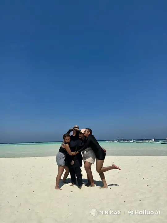 Friends Display Kung Fu Skills on Serene Beach – AI Generated Video | Hailuo AI