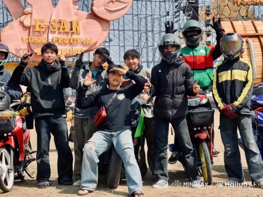 E-San Music Festival: Riders Display Kung Fu Skills – AI Generated Video | Hailuo AI