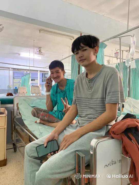 Young Men Engage in Playful Fight at Hospital – AI Generated Video | Hailuo AI