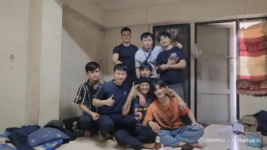 Group of Friends Practicing Kung Fu in a Room – AI Generated Video | Hailuo AI
