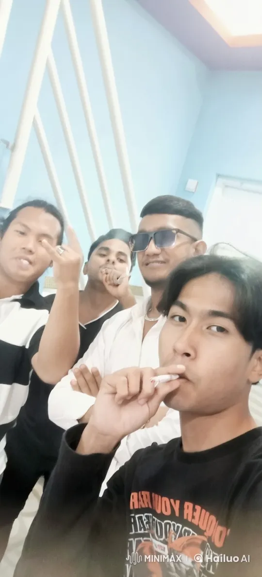 Group Poses and Engages in Playful Kung Fu Antics Indoors – AI Generated Video | Hailuo AI