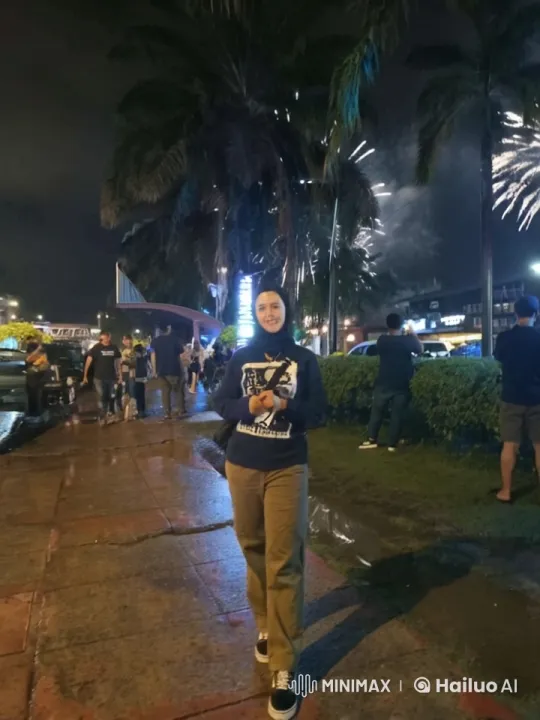 Nighttime Kung Fu Display Amidst Urban Festival Fireworks – AI Generated Video | Hailuo AI