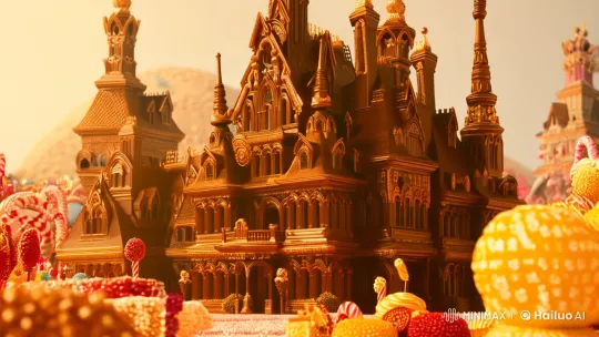 Magnificent Chocolate House: A Close-Up Study – AI Generated Video | Hailuo AI